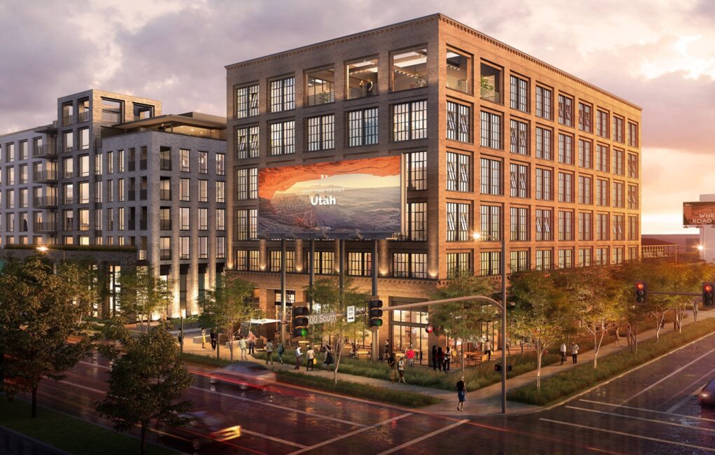 post exterior rendering and retail space